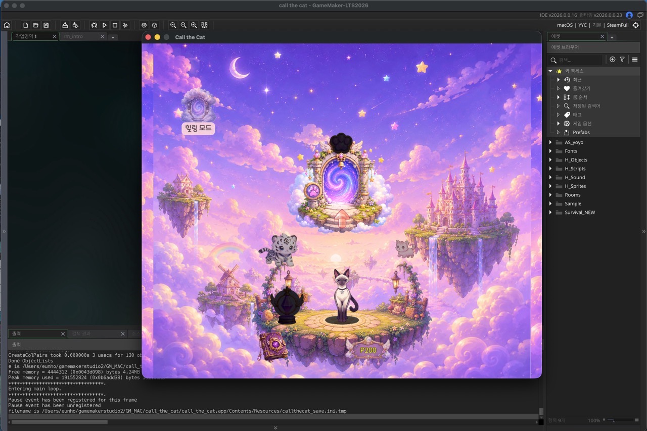 The original mode running in GameMaker